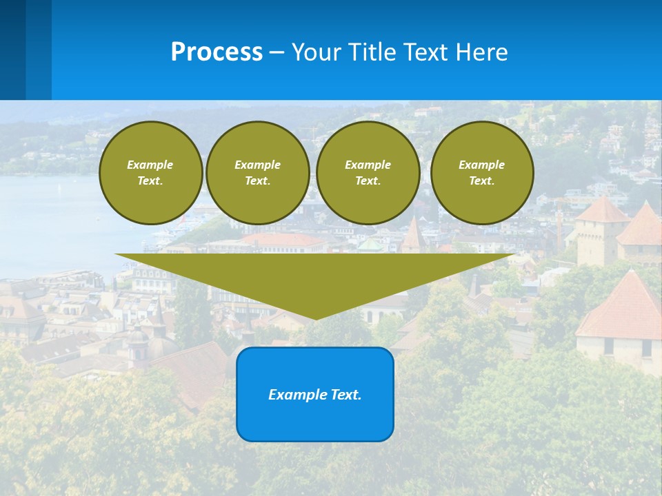 A Scenic View Of A City With Mountains In The Background PowerPoint Template