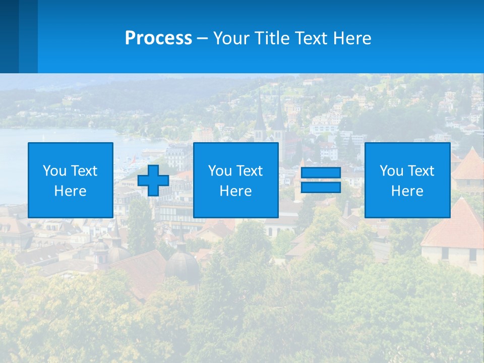 A Scenic View Of A City With Mountains In The Background PowerPoint Template