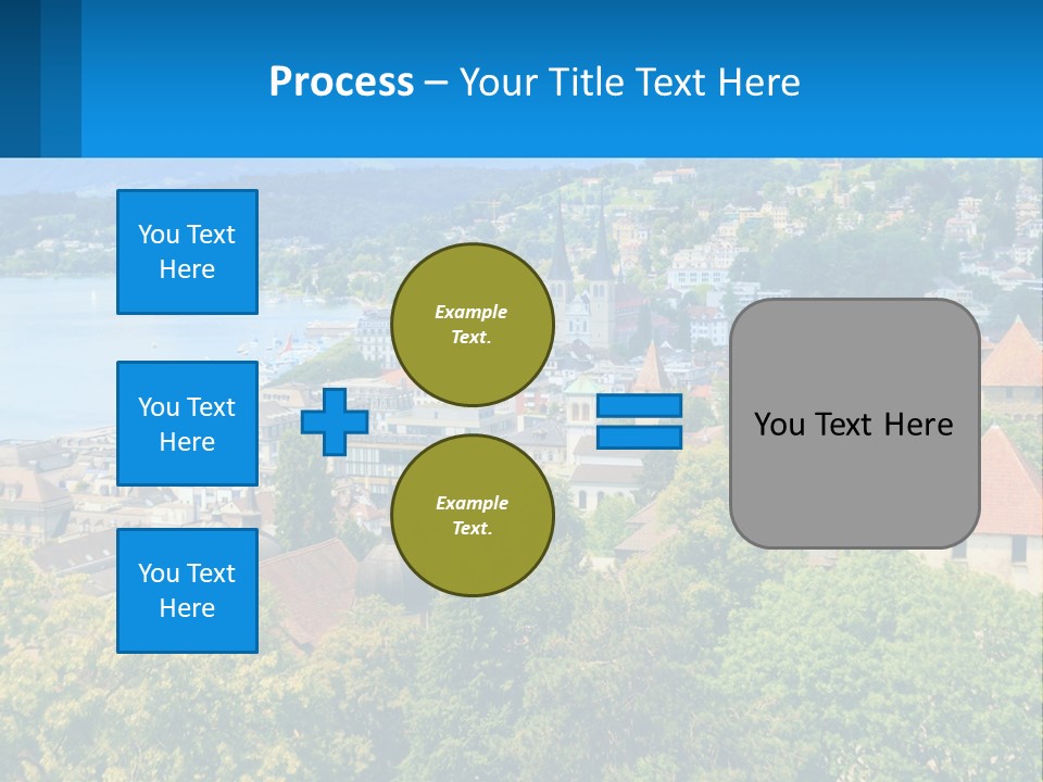 A Scenic View Of A City With Mountains In The Background PowerPoint Template
