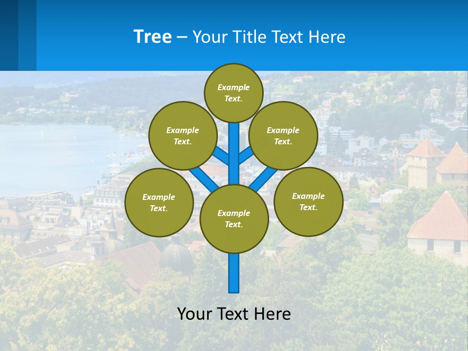 A Scenic View Of A City With Mountains In The Background PowerPoint Template