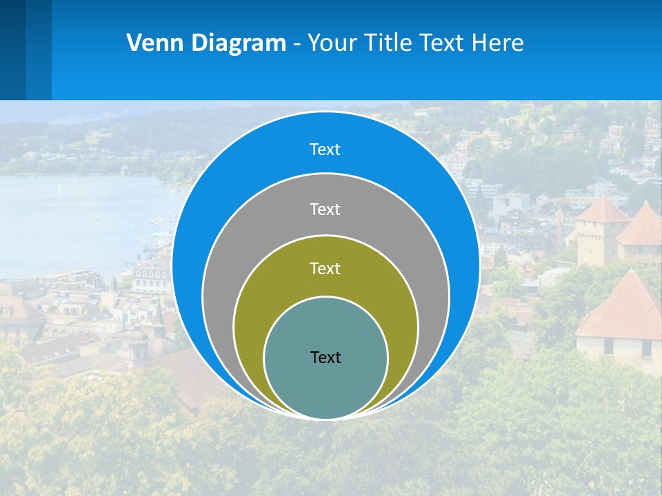 A Scenic View Of A City With Mountains In The Background PowerPoint Template