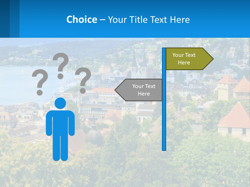 A Scenic View Of A City With Mountains In The Background PowerPoint Template