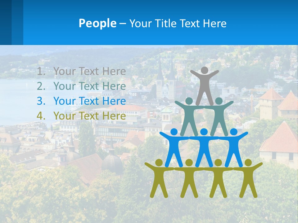 A Scenic View Of A City With Mountains In The Background PowerPoint Template