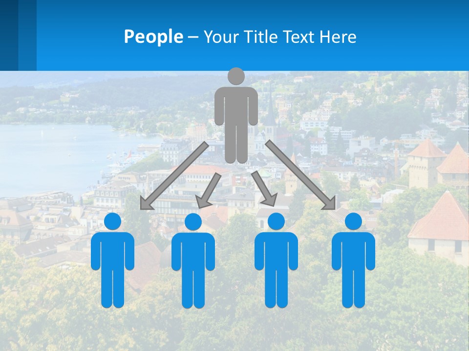 A Scenic View Of A City With Mountains In The Background PowerPoint Template