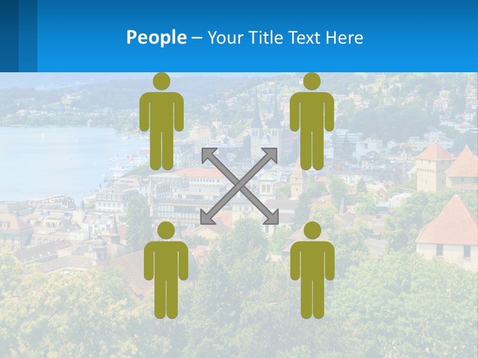 A Scenic View Of A City With Mountains In The Background PowerPoint Template