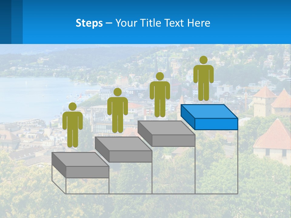 A Scenic View Of A City With Mountains In The Background PowerPoint Template