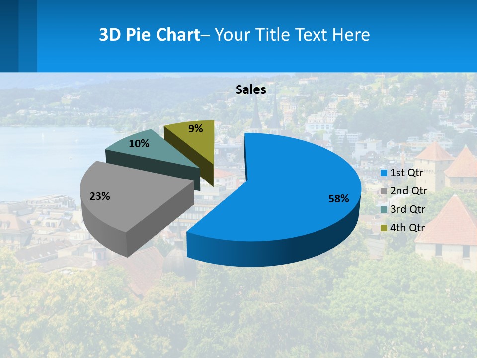 A Scenic View Of A City With Mountains In The Background PowerPoint Template