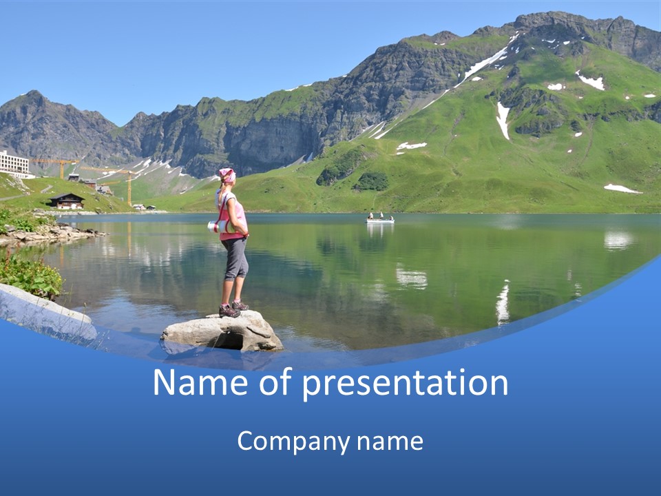 A Person Standing On A Rock In The Water PowerPoint Template