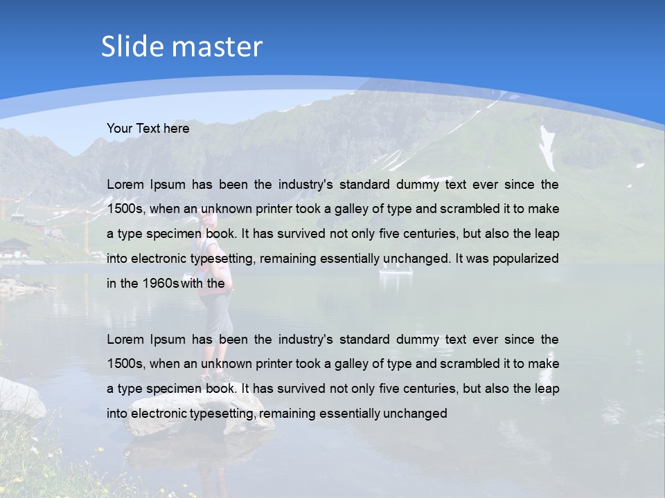 A Person Standing On A Rock In The Water PowerPoint Template