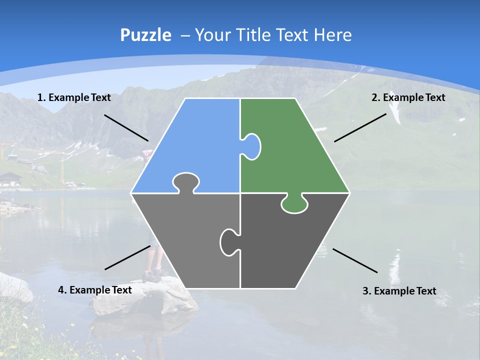 A Person Standing On A Rock In The Water PowerPoint Template