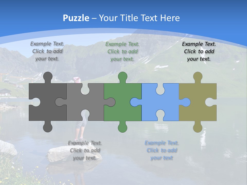 A Person Standing On A Rock In The Water PowerPoint Template