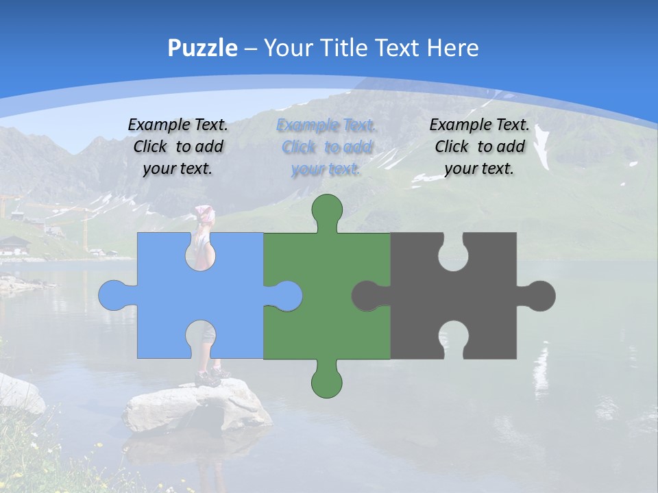 A Person Standing On A Rock In The Water PowerPoint Template