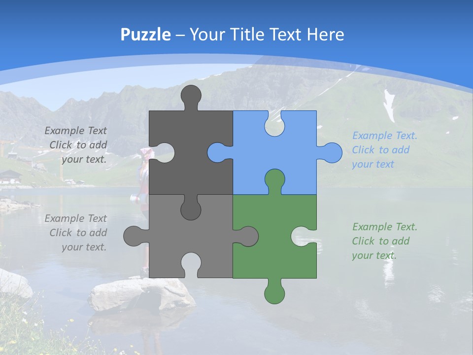 A Person Standing On A Rock In The Water PowerPoint Template