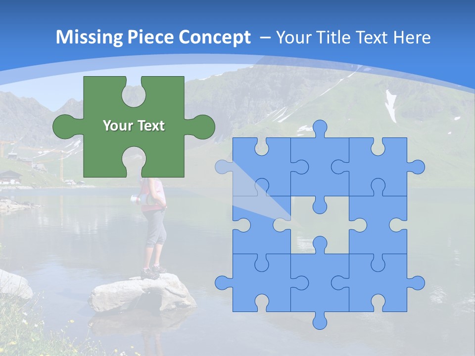 A Person Standing On A Rock In The Water PowerPoint Template