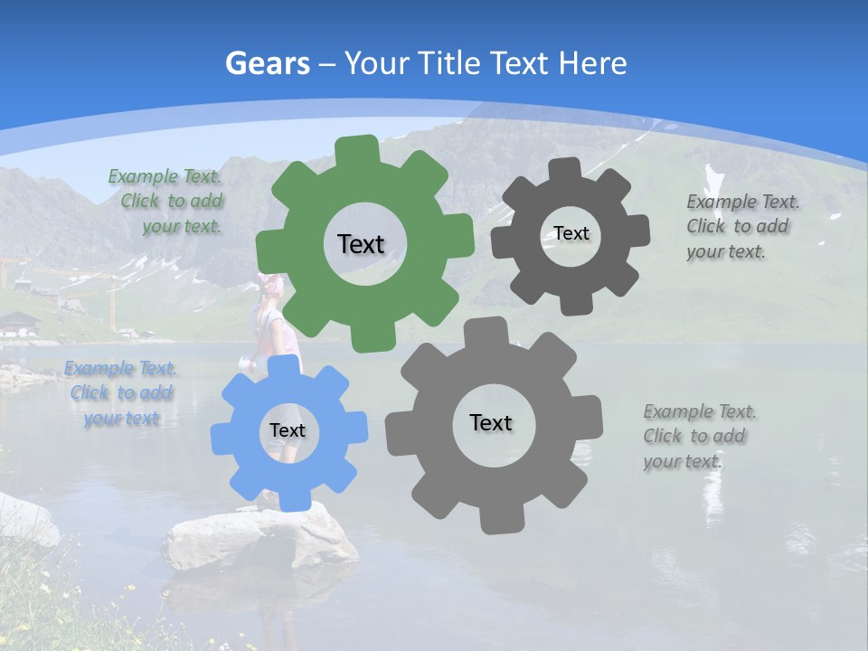 A Person Standing On A Rock In The Water PowerPoint Template