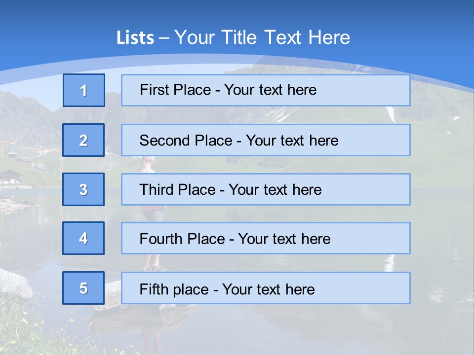 A Person Standing On A Rock In The Water PowerPoint Template