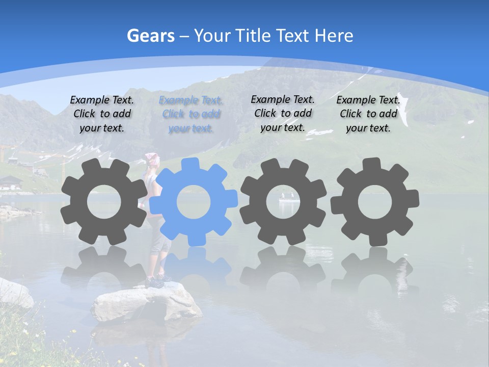 A Person Standing On A Rock In The Water PowerPoint Template