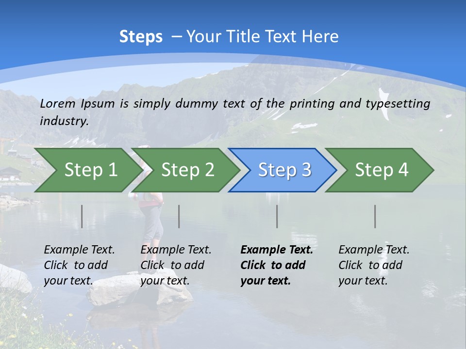 A Person Standing On A Rock In The Water PowerPoint Template
