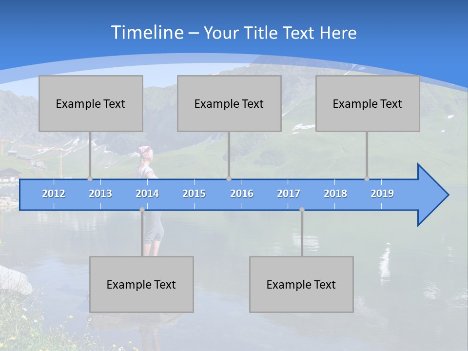 A Person Standing On A Rock In The Water PowerPoint Template