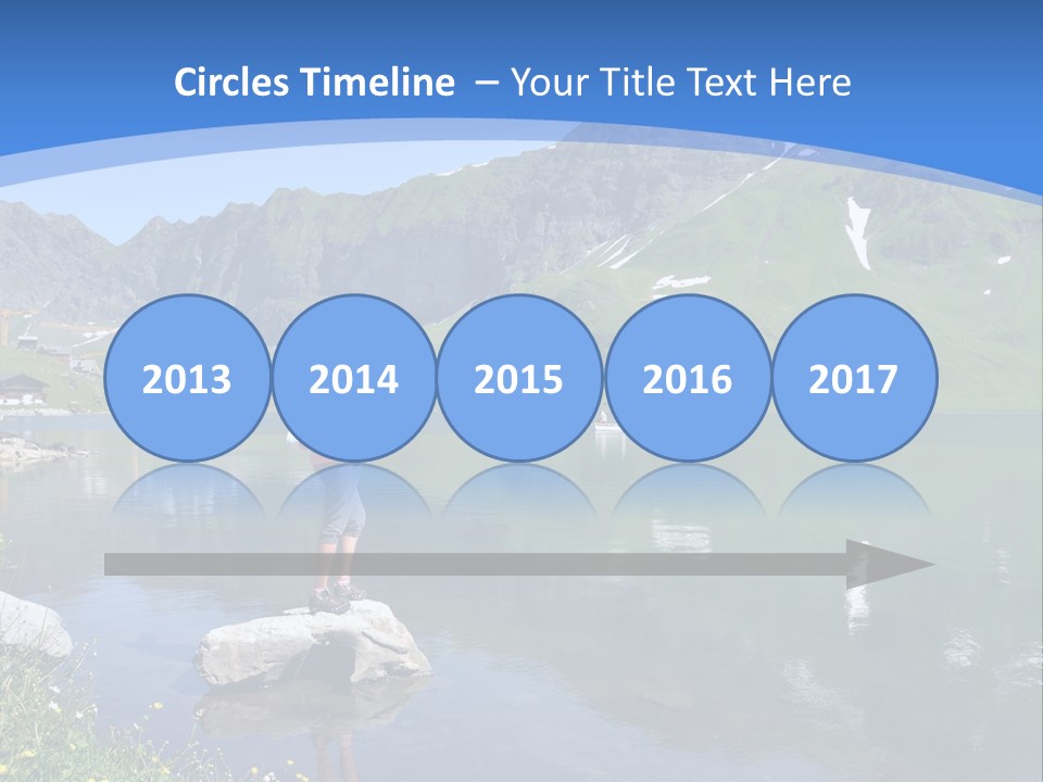 A Person Standing On A Rock In The Water PowerPoint Template