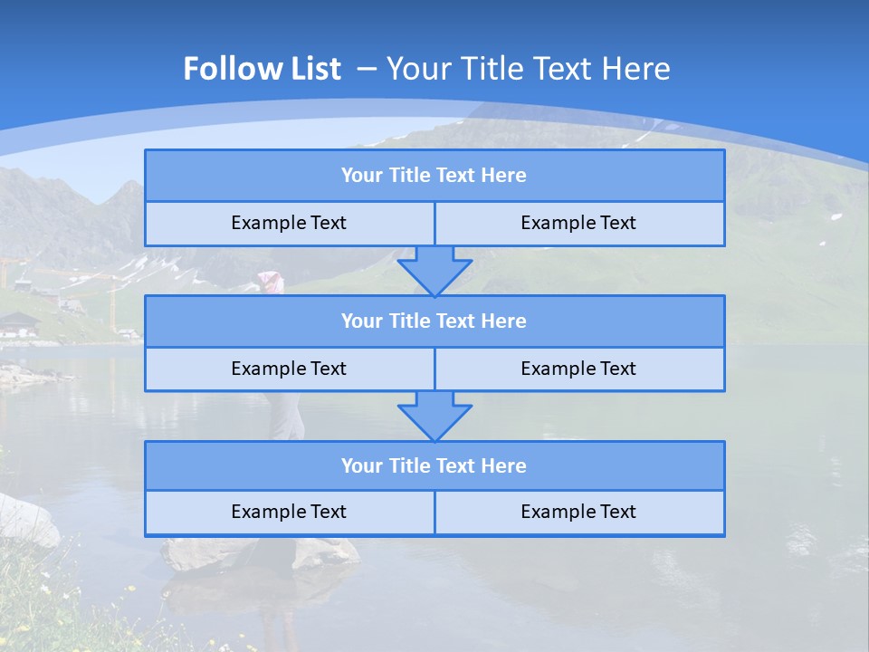 A Person Standing On A Rock In The Water PowerPoint Template