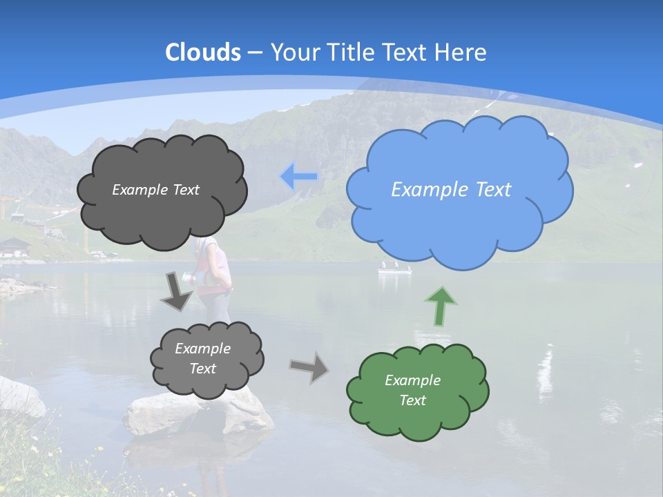 A Person Standing On A Rock In The Water PowerPoint Template