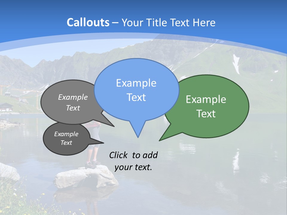 A Person Standing On A Rock In The Water PowerPoint Template