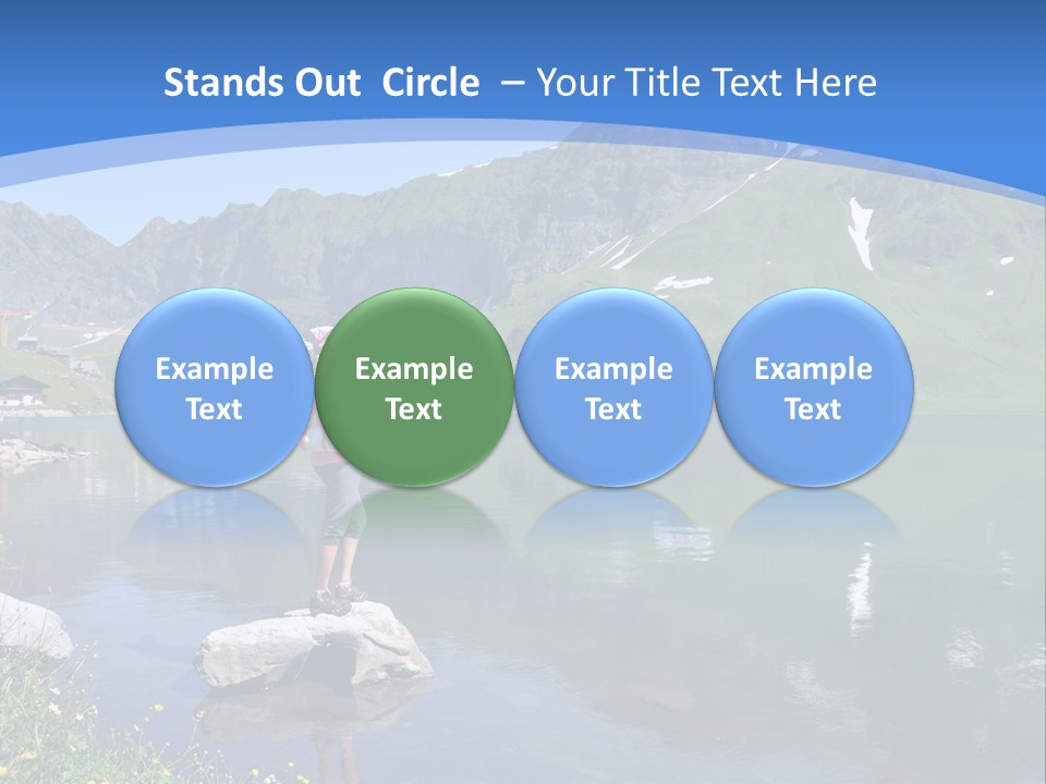 A Person Standing On A Rock In The Water PowerPoint Template