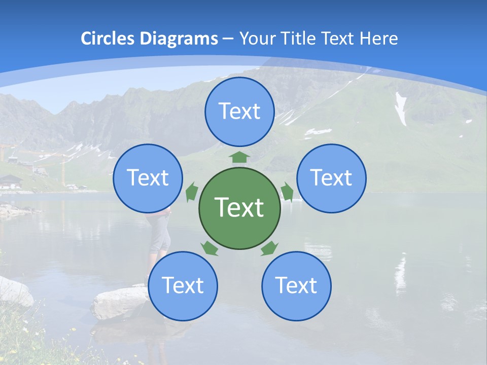 A Person Standing On A Rock In The Water PowerPoint Template