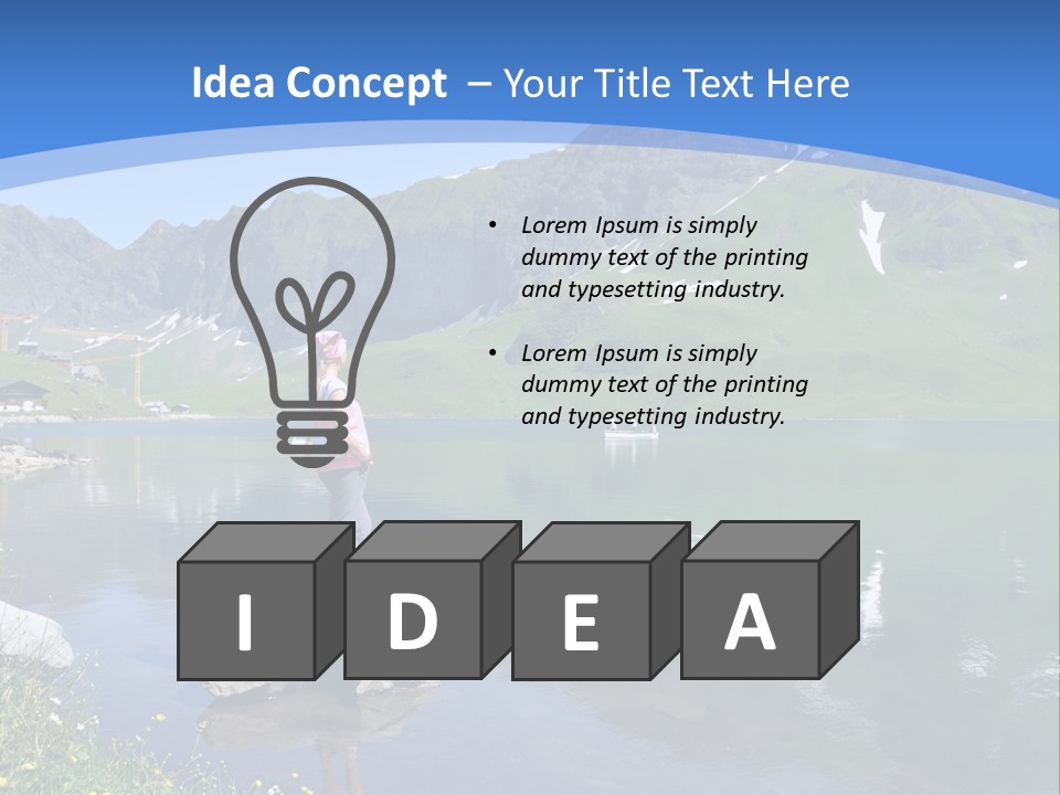 A Person Standing On A Rock In The Water PowerPoint Template