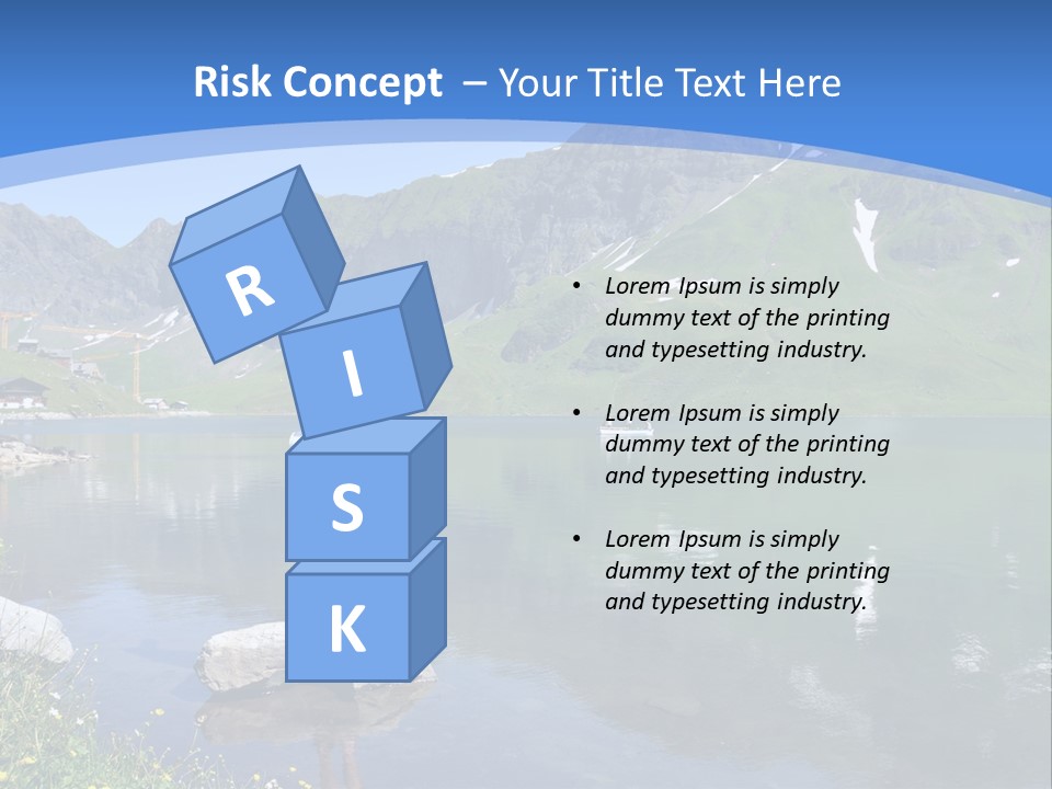 A Person Standing On A Rock In The Water PowerPoint Template