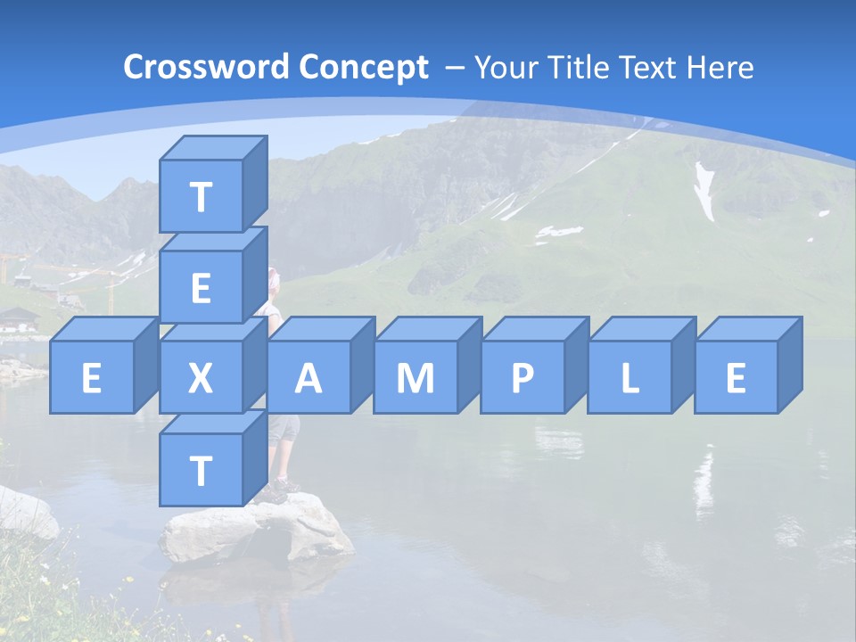 A Person Standing On A Rock In The Water PowerPoint Template