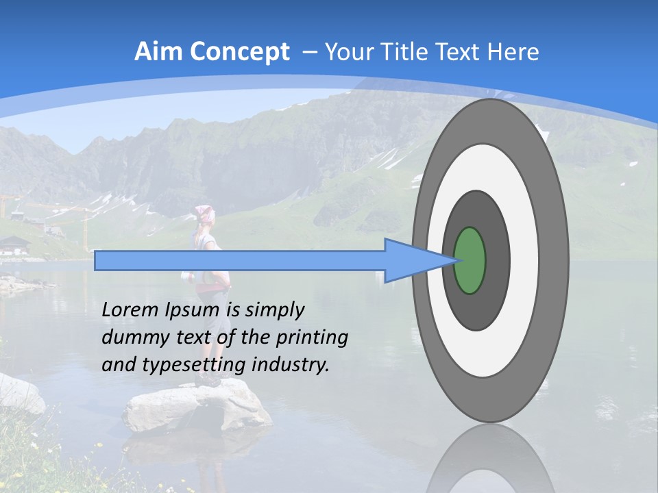 A Person Standing On A Rock In The Water PowerPoint Template