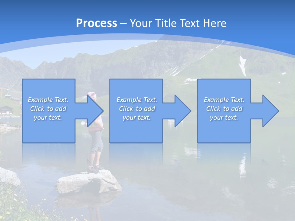 A Person Standing On A Rock In The Water PowerPoint Template