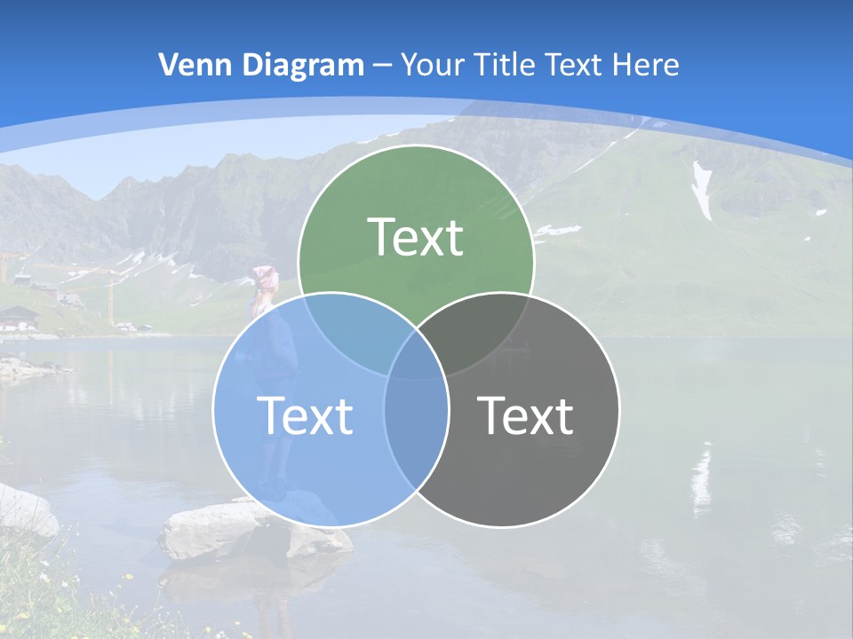 A Person Standing On A Rock In The Water PowerPoint Template