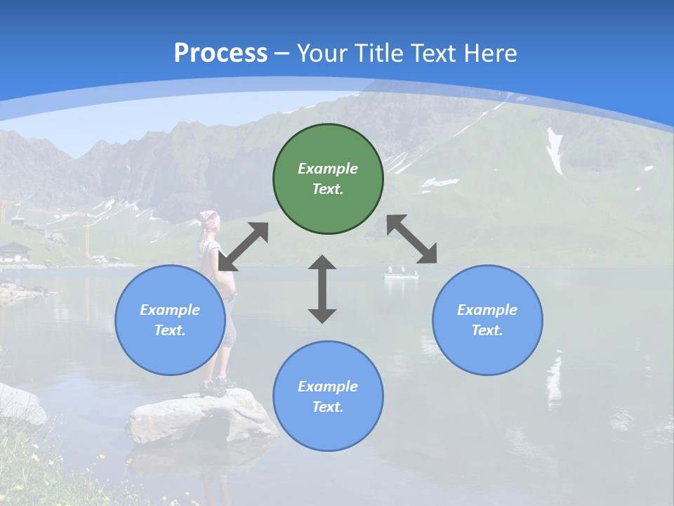 A Person Standing On A Rock In The Water PowerPoint Template