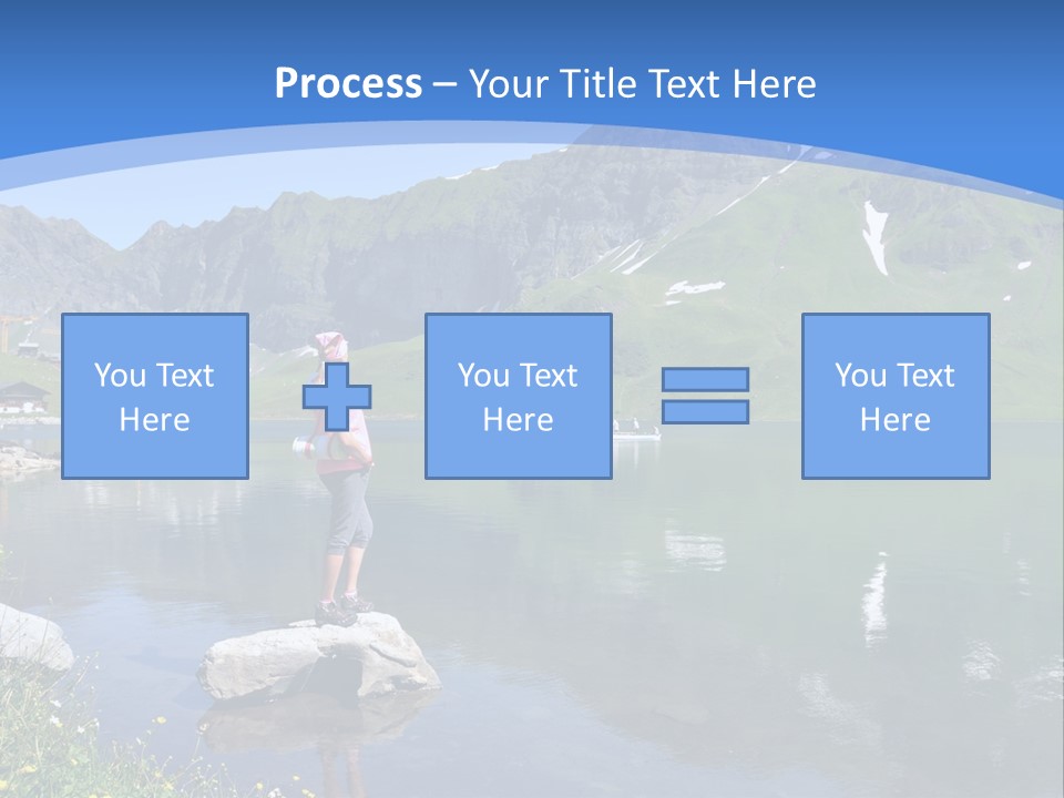 A Person Standing On A Rock In The Water PowerPoint Template
