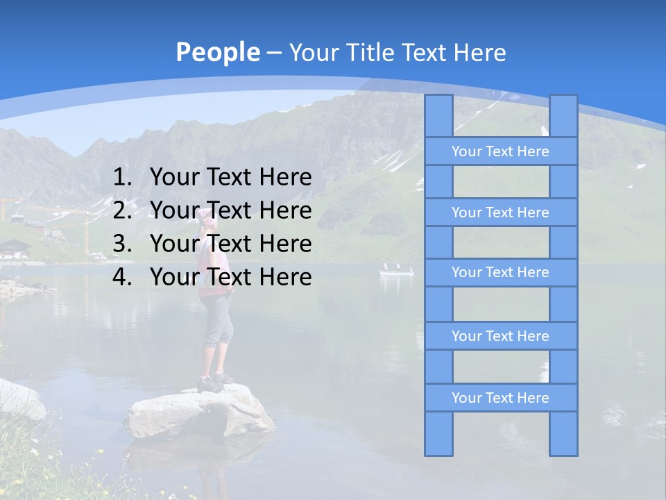 A Person Standing On A Rock In The Water PowerPoint Template