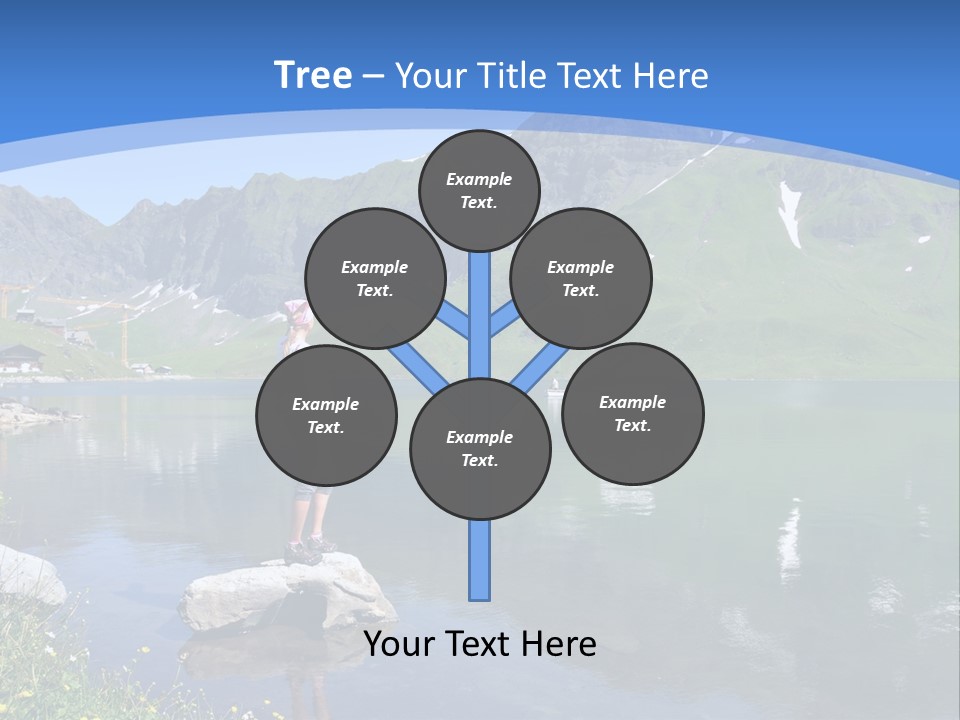 A Person Standing On A Rock In The Water PowerPoint Template