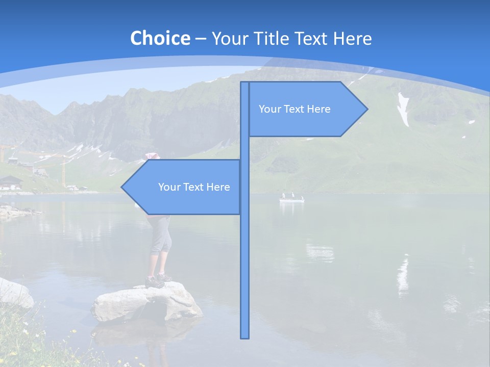A Person Standing On A Rock In The Water PowerPoint Template