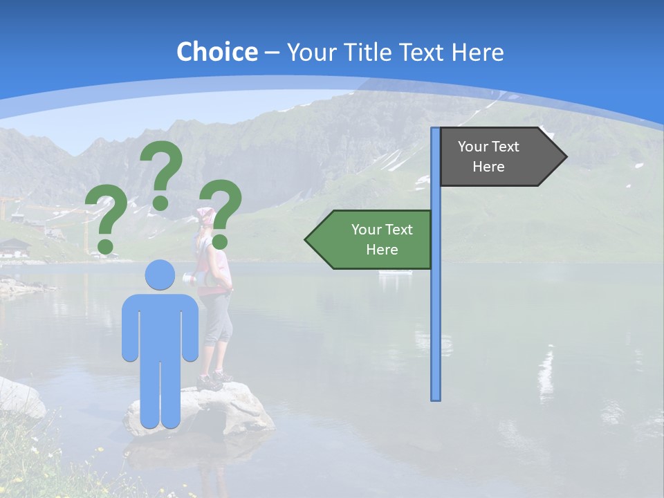 A Person Standing On A Rock In The Water PowerPoint Template