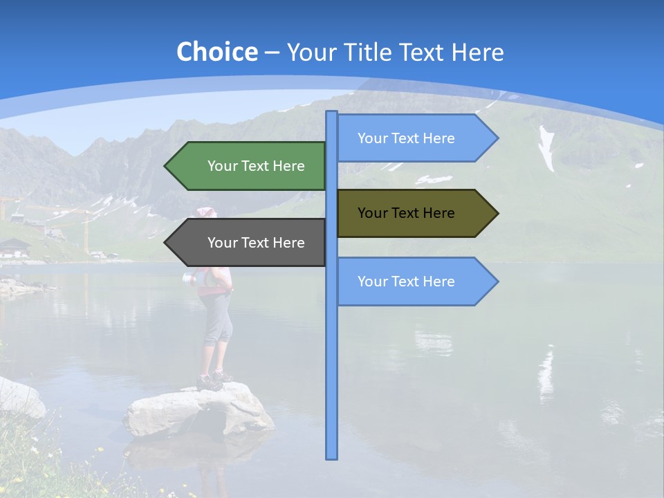 A Person Standing On A Rock In The Water PowerPoint Template
