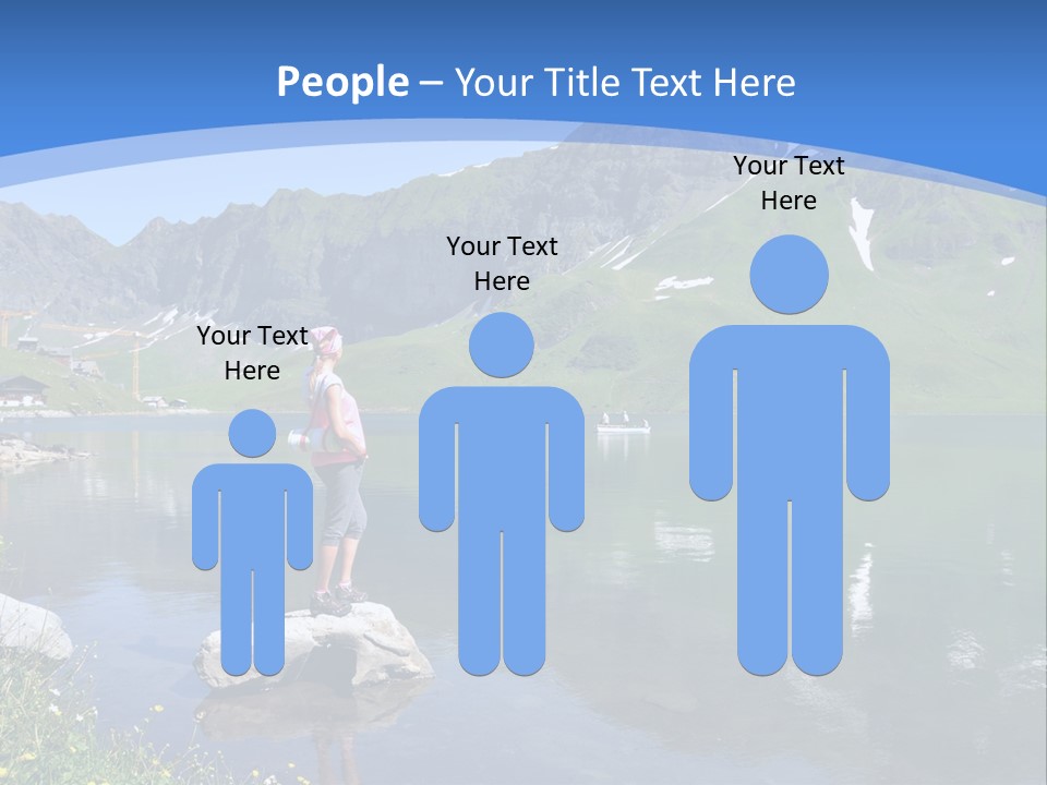 A Person Standing On A Rock In The Water PowerPoint Template