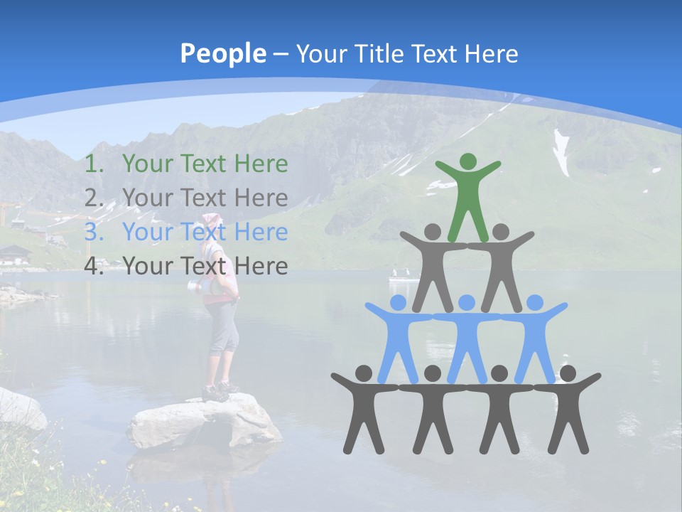 A Person Standing On A Rock In The Water PowerPoint Template