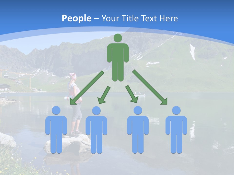 A Person Standing On A Rock In The Water PowerPoint Template