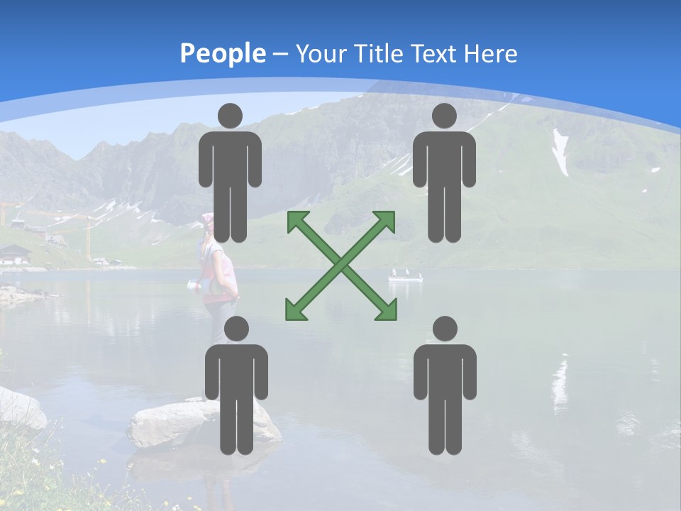 A Person Standing On A Rock In The Water PowerPoint Template