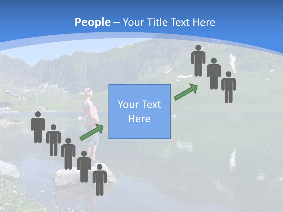 A Person Standing On A Rock In The Water PowerPoint Template