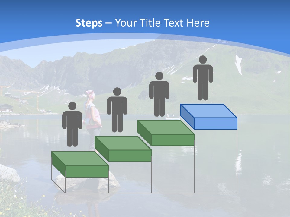 A Person Standing On A Rock In The Water PowerPoint Template