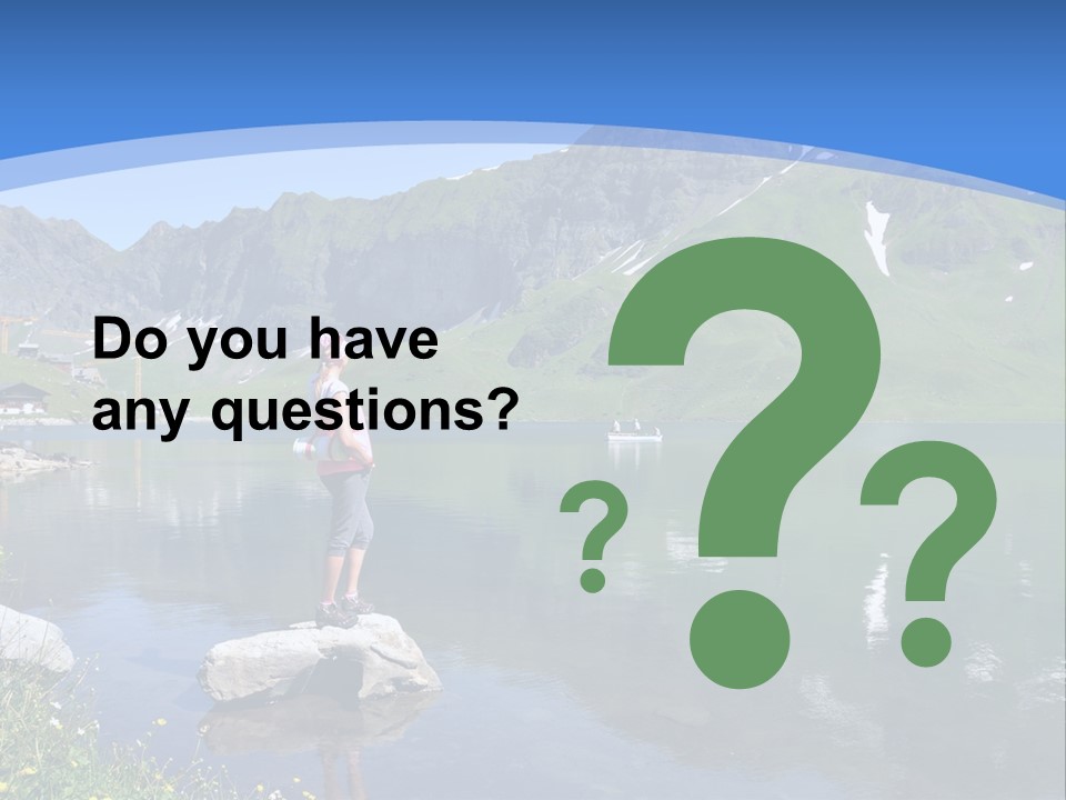A Person Standing On A Rock In The Water PowerPoint Template