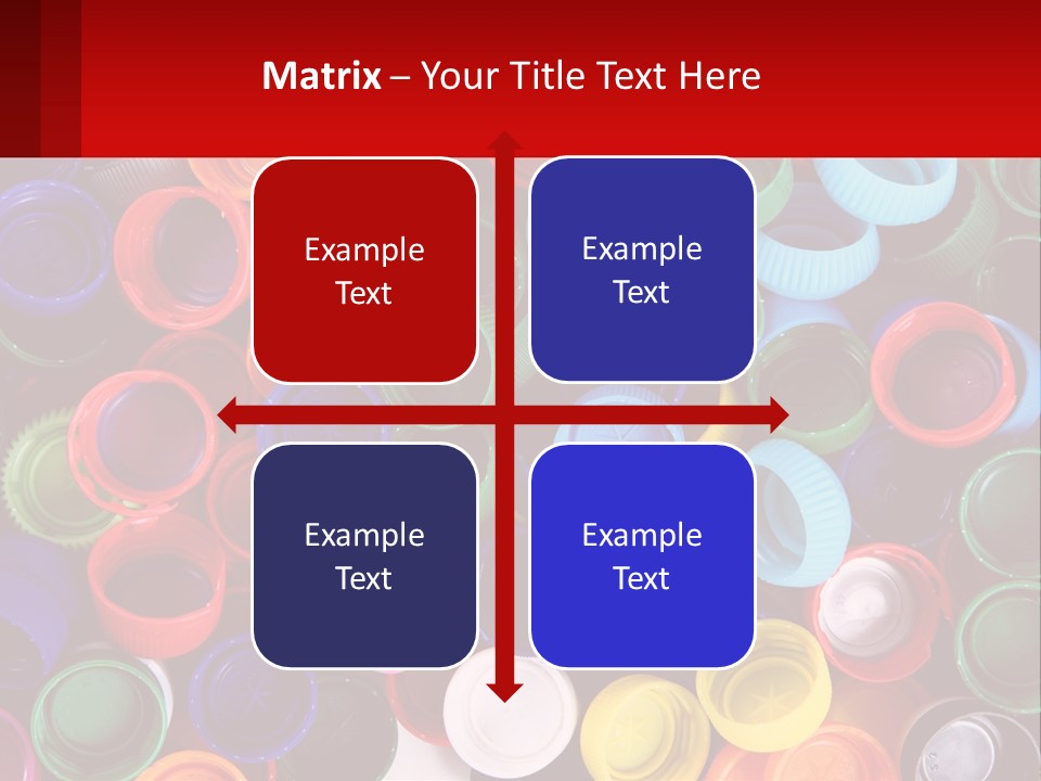 A Large Pile Of Colorful Cups With A Red Background PowerPoint Template